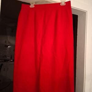 Sag Harbor Scarlet Wool Maxi Skirt  Length 35 Inchs